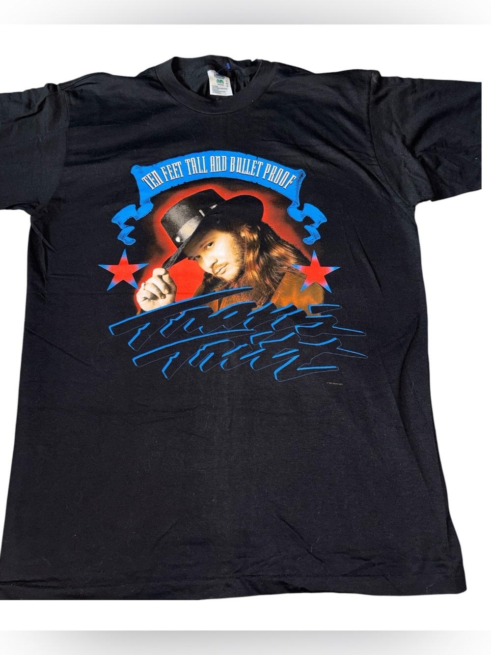 Vintage 1996 Travis Tritt Double Sided Graphic Tee Black T Shirt